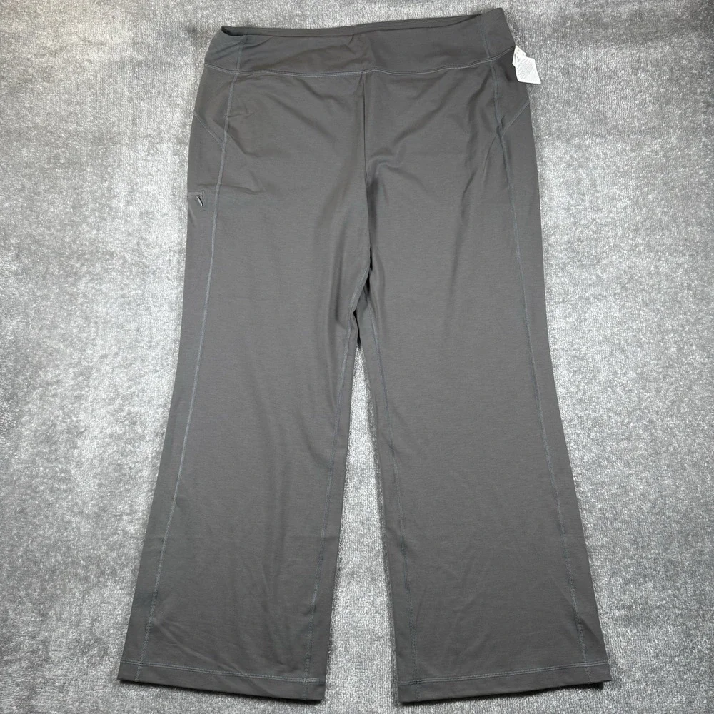 Duluth Trading Pants Womens XXLx31 Gray NoGA Classic Relaxed Leg Stretch Comfort